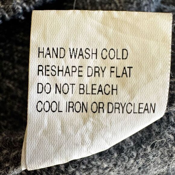 Iceland Wool Men's Pullover Sweater 1/4 Zip Blue Made in Italy SZ L #2369 - Picture 10 of 11